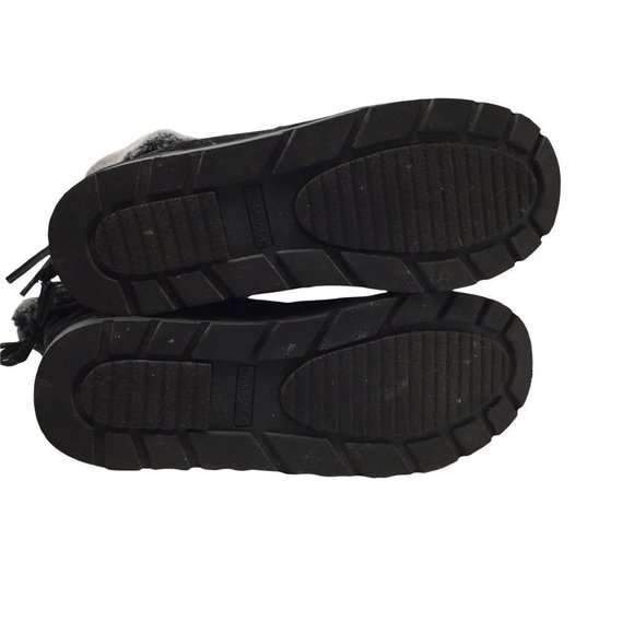 Rampage Womens Aligner Winter Snow Boots Black Mid Calf Lace Up Faux Fur 9.5 - Picture 4 of 10